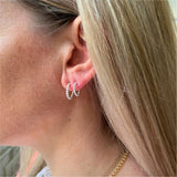 Alhambra Micro Twisted Sterling Silver Hoop Earrings-Auree Jewellery