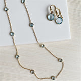 Antibes Blue Topaz & Gold Vermeil Earrings-Auree Jewellery