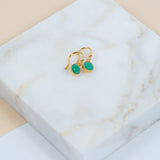 Barcelona May Chrysoprase Birthstone Hook Earrings-Auree Jewellery