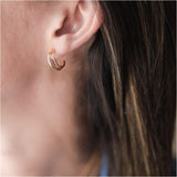 Cordoba Triple Gold Vermeil Hoop Earrings-Auree Jewellery