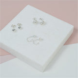 Cranley Sterling Silver Triple Knot Stud Earrings-Auree Jewellery