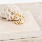 Deia Piccolo Yellow Gold Vermeil Kiss Hoop Earrings-Auree Jewellery