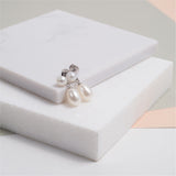 Glebe Double White Pearl & Sterling Silver Drop Earrings-Auree Jewellery