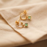 Hampton Gold Vermeil Interchangeable Gemstone Earrings-Auree Jewellery