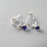 Hampton Sapphire & Silver Interchangeable Gemstone Drops-Auree Jewellery