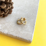 Knightsbridge Mini Yellow Gold Vermeil Triple Hoop Earrings-Auree Jewellery