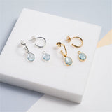 Manhattan Gold & Blue Topaz Interchangeable Gemstone Drops-Auree Jewellery