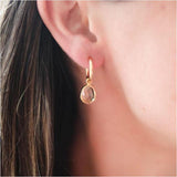 Manhattan Gold & Citrine Interchangeable Gemstone Drops-Auree Jewellery