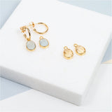 Manhattan Gold & Citrine Interchangeable Gemstone Drops-Auree Jewellery