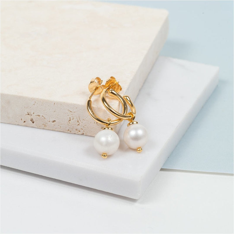 Manhattan Gold & Pearl Interchangeable Drops-Auree Jewellery