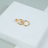 Manhattan Gold Vermeil Hoop Earrings-Auree Jewellery