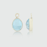 Manhattan Silver & Blue Topaz Interchangeable Gemstone Drops-Auree Jewellery