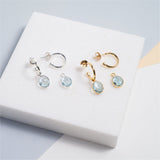 Manhattan Silver & Blue Topaz Interchangeable Gemstone Earrings-Auree Jewellery