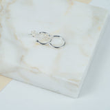 Manhattan Sterling Silver Hoop Earrings-Auree Jewellery