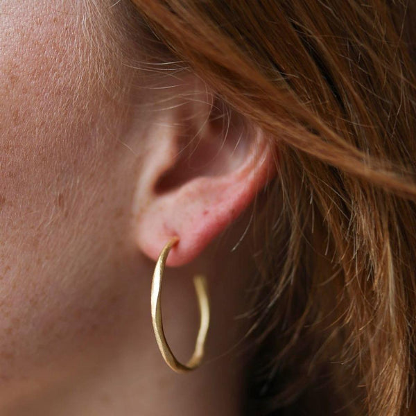 Olivera Medium Gold Vermeil Hoop Earrings-Auree Jewellery