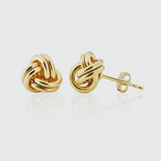 Onslow Yellow Gold Vermeil Double Knot Stud Earrings-Auree Jewellery
