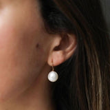 Triora Baroque White Pearl & Gold Vermeil Drop Earrings-Auree Jewellery