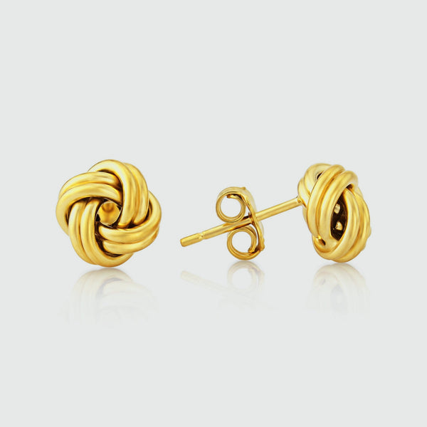 Walton 9ct Yellow Gold Knot Earrings-Auree Jewellery
