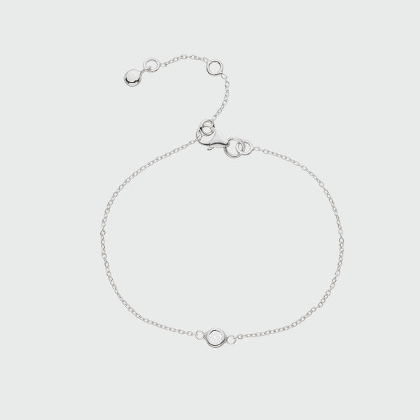 Hampton Moissanite & Sterling Silver Bracelet-Auree Jewellery