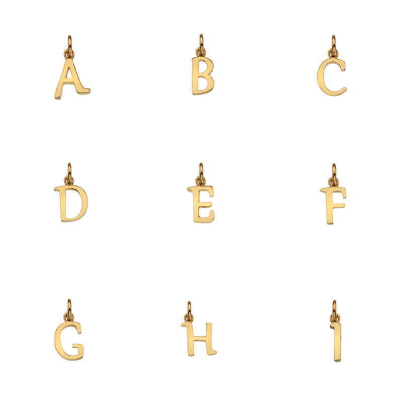 Audley 9ct Yellow Gold Alphabet Pendant