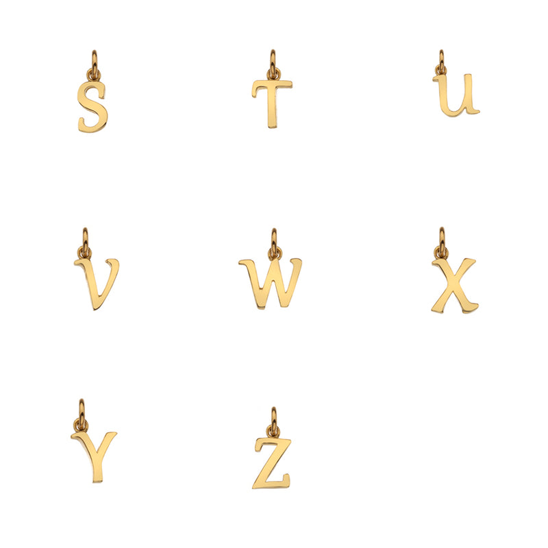 Audley 9ct Yellow Gold Alphabet Pendant (no chain)-Auree Jewellery