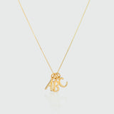 Audley Gold Vermeil Alphabet Pendant-Auree Jewellery