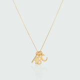 Audley Gold Vermeil Alphabet Pendant-Auree Jewellery