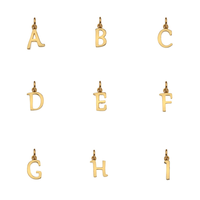 Audley Gold Vermeil Alphabet Pendant-Auree Jewellery