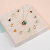 Bali 9ct Gold Birthstone Pendants-Auree Jewellery