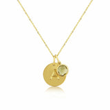Bali 9ct Gold & Green Amethyst August Birthstone Pendant-Auree Jewellery