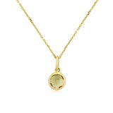 Bali 9ct Gold & Green Amethyst August Birthstone Pendant-Auree Jewellery