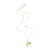 Bali 9ct Gold & Turquoise December Birthstone Pendant-Auree Jewellery