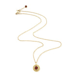 Bali 9ct Gold Garnet January Birthstone Necklace
