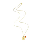 Bali 9ct Gold & Carnelian July Birthstone Pendant-Auree Jewellery