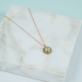 Bali 9ct Gold Chrysoprase May Birthstone Necklace-Auree Jewellery