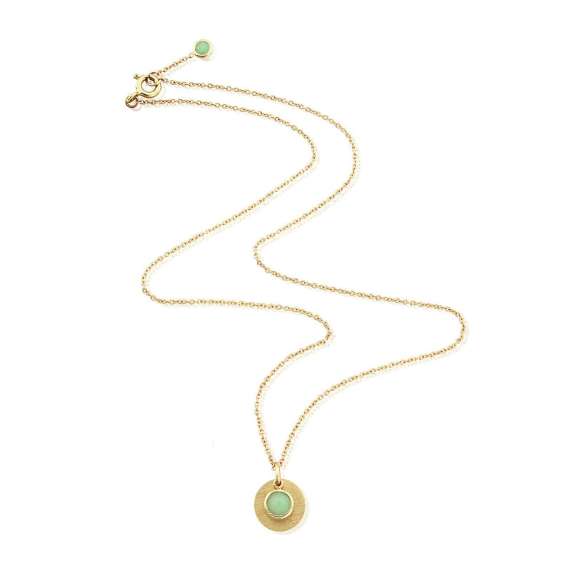 Bali 9ct Gold Chrysoprase May Birthstone Necklace