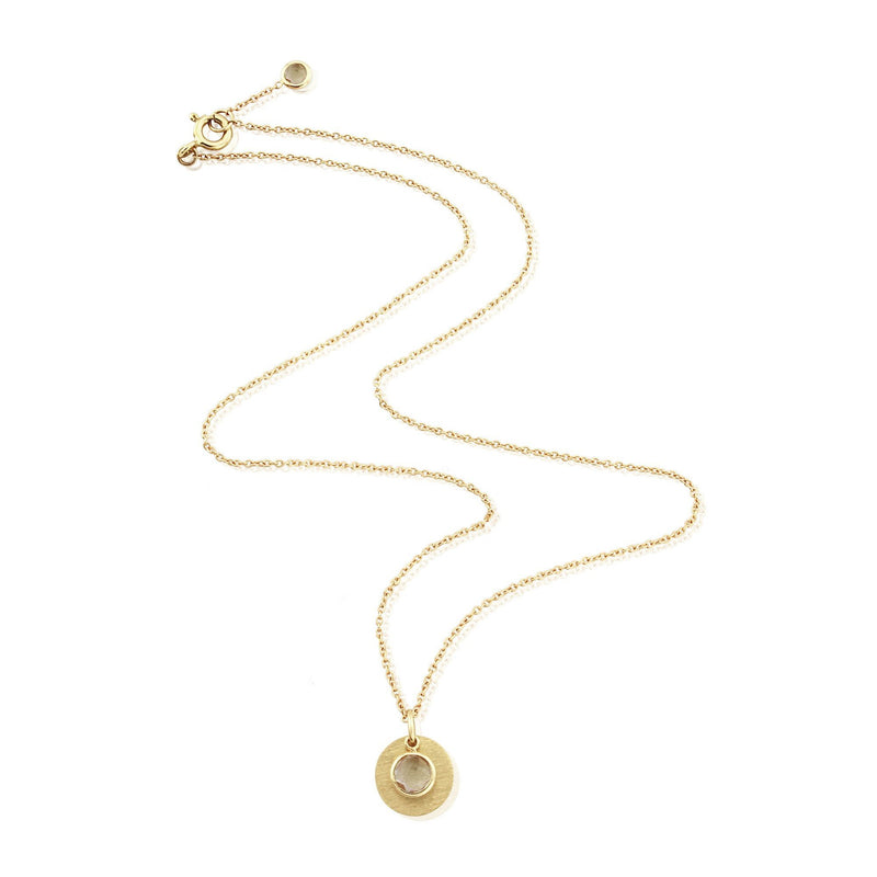Bali 9ct Gold Rose Quartz October Birthstone Necklace-Auree Jewellery