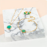 Barcelona May Chrysoprase Birthstone Necklace-Auree Jewellery