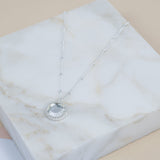 Barcelona Silver April Crystal Birthstone Necklace-Auree Jewellery