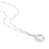 Barcelona Silver April Crystal Birthstone Necklace-Auree Jewellery