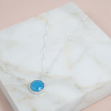 Barcelona Silver December Turquoise Birthstone Necklace-Auree Jewellery