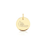 Bellevue 9ct Gold Footprint Pendant-Auree Jewellery