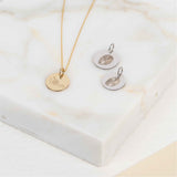 Bellevue Silver Footprint Pendant-Auree Jewellery