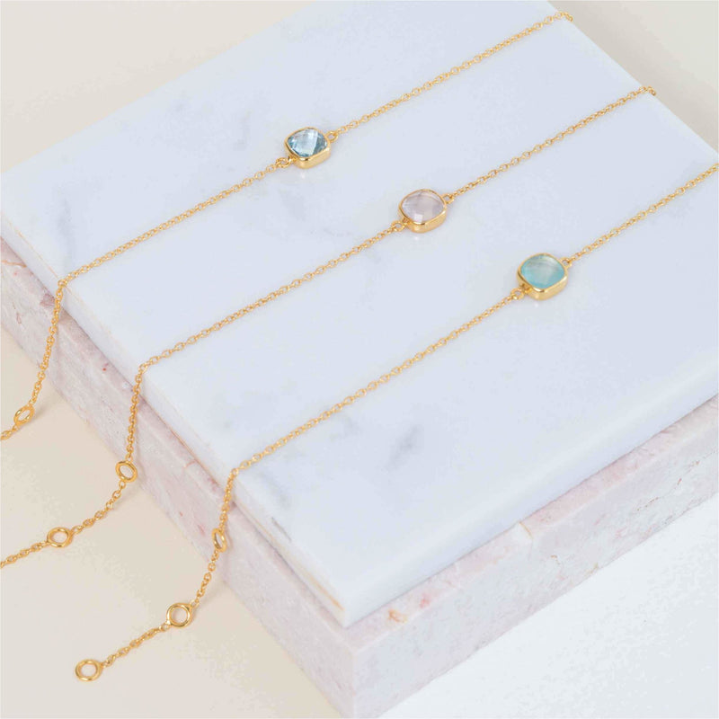 Brooklyn Gold Vermeil & Rose Quartz Necklace-Auree Jewellery