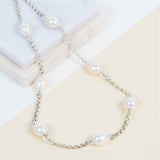 Courtfield Freshwater Pearl & Sterling Silver Necklace-Auree Jewellery