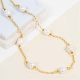 Courtfield Freshwater Pearl & Gold Vermeil Necklace-Auree Jewellery