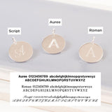 Hobury 9ct Yellow Gold Disc Engraved Initial Pendant (no chain)-Auree Jewellery