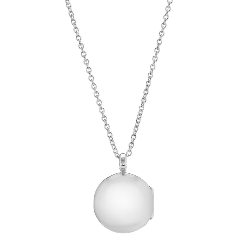 Langton Sterling Silver Diamond Locket Necklace