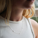 Sofia Sterling Silver & Cubic Zirconia 18" Necklace Set-Auree Jewellery