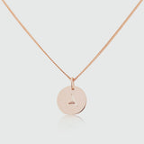 Westbourne 9ct Rose Gold Disc Pendant